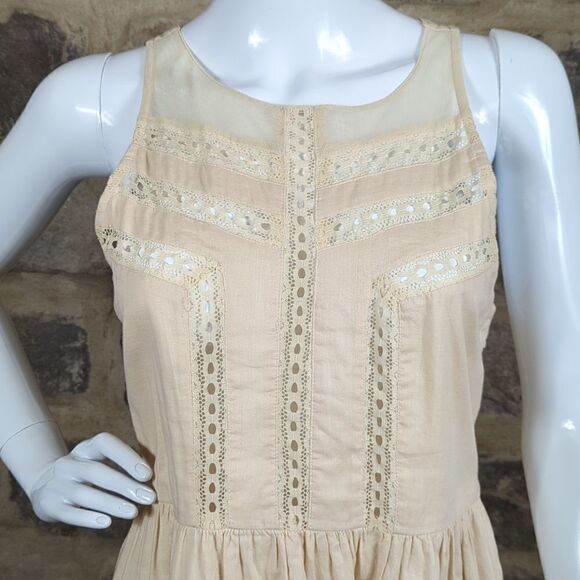 URBAN Outfitter Kimchi Blue Dress Woman's Medium Mini Balletcore Muted Crochet - Picture 3 of 12